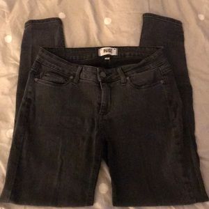 Paige 28 faded black skinny jeans